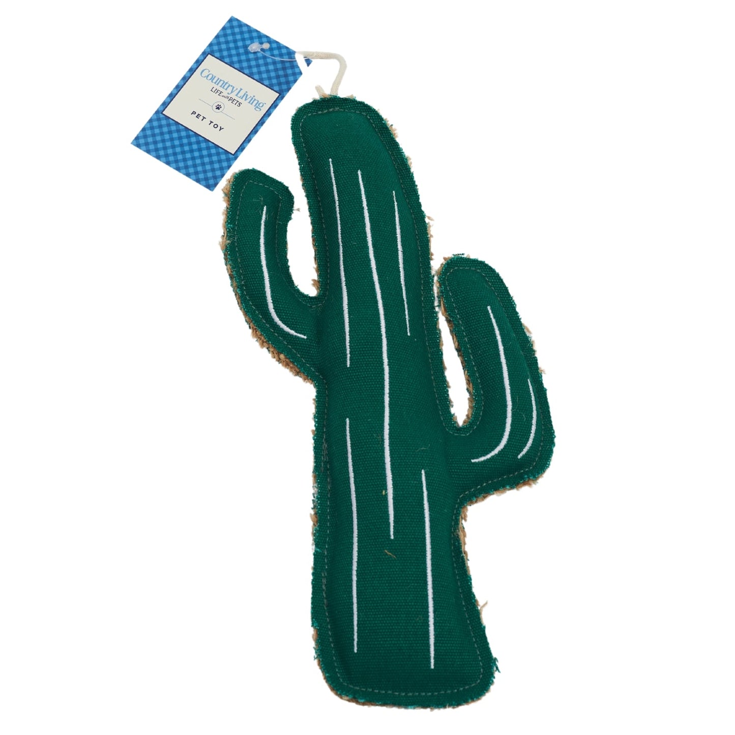 Sustainable Canvas & Jute Cactus Dog Toy