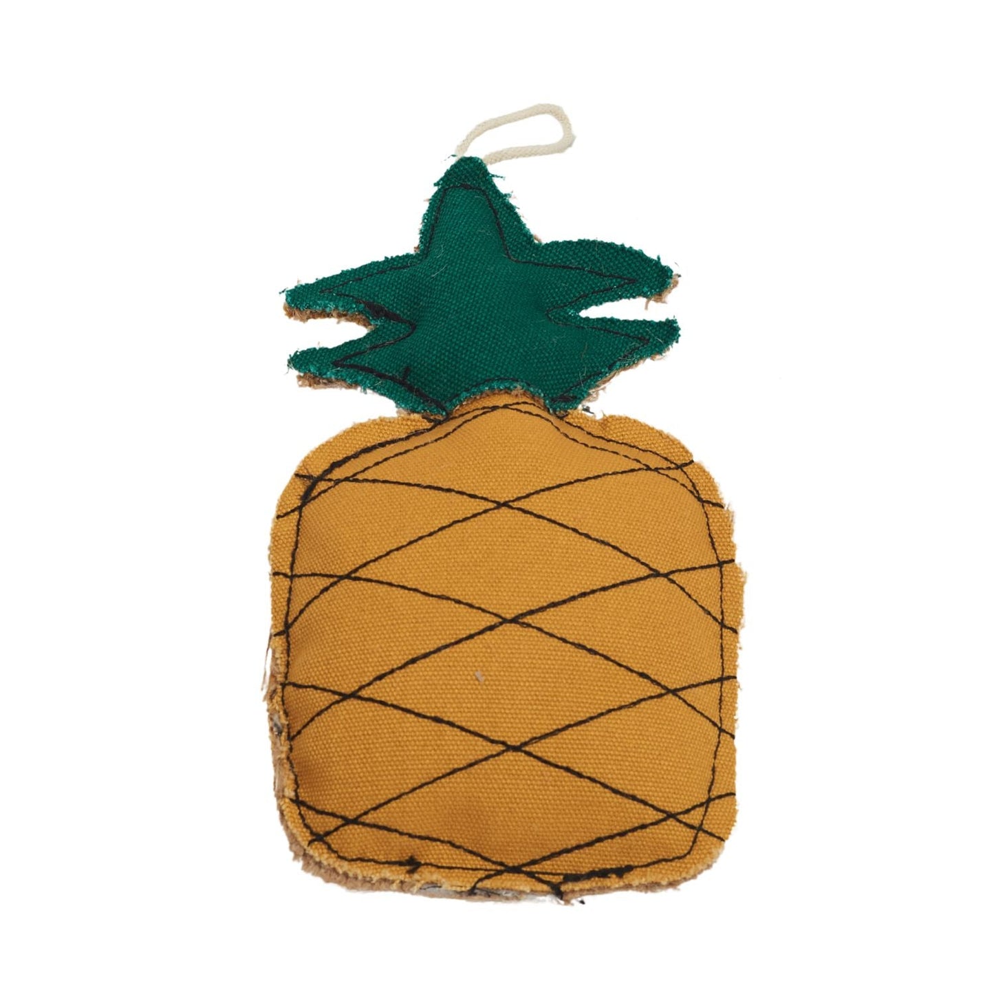 Sustainable Canvas & Jute Pineapple Dog Toy