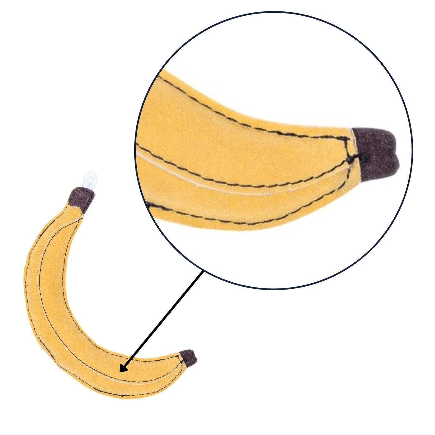 Faux Leather Banana Dog Chew Toy – Durable, Safe & Non-Toxic Materials