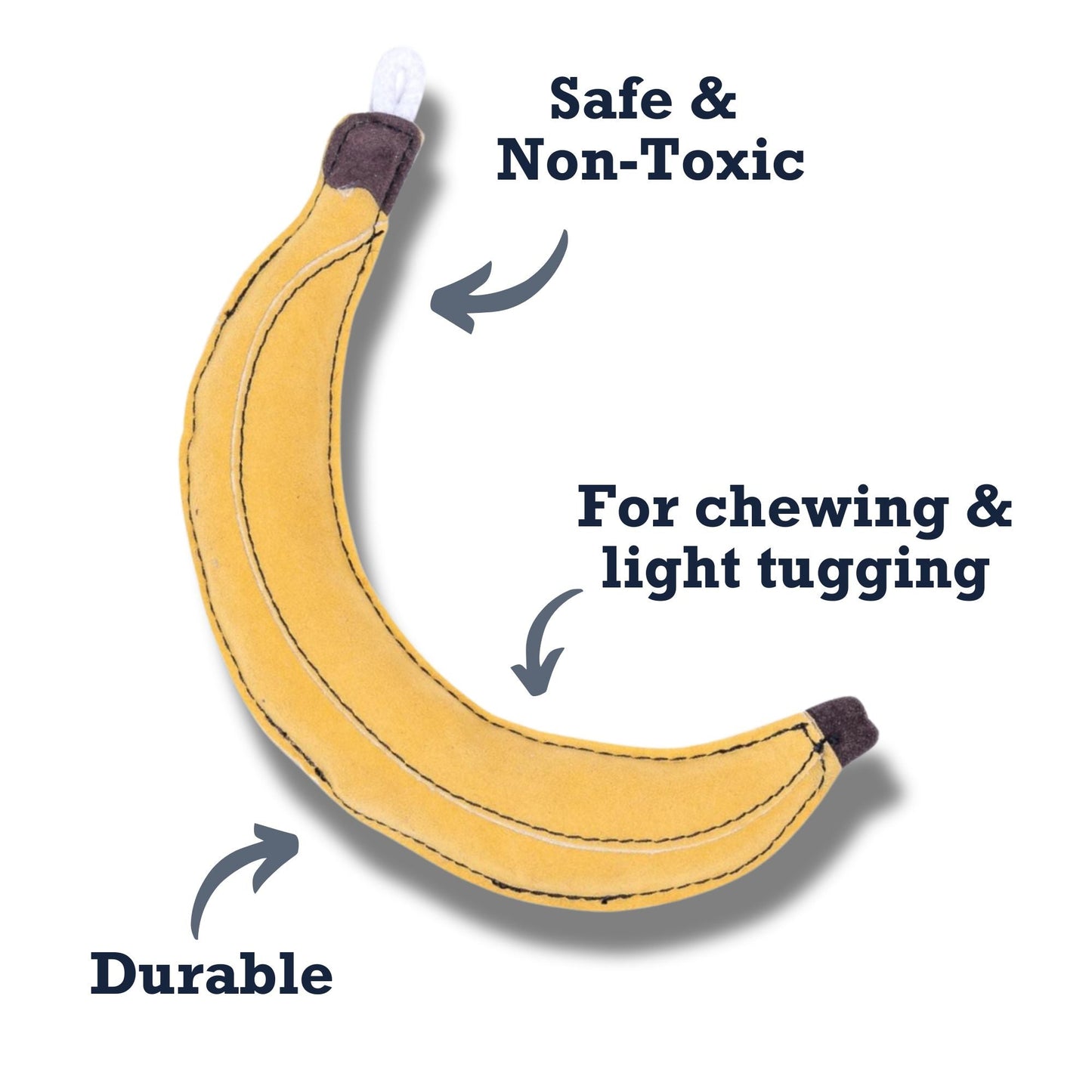 Faux Leather Banana Dog Chew Toy – Durable, Safe & Non-Toxic Materials