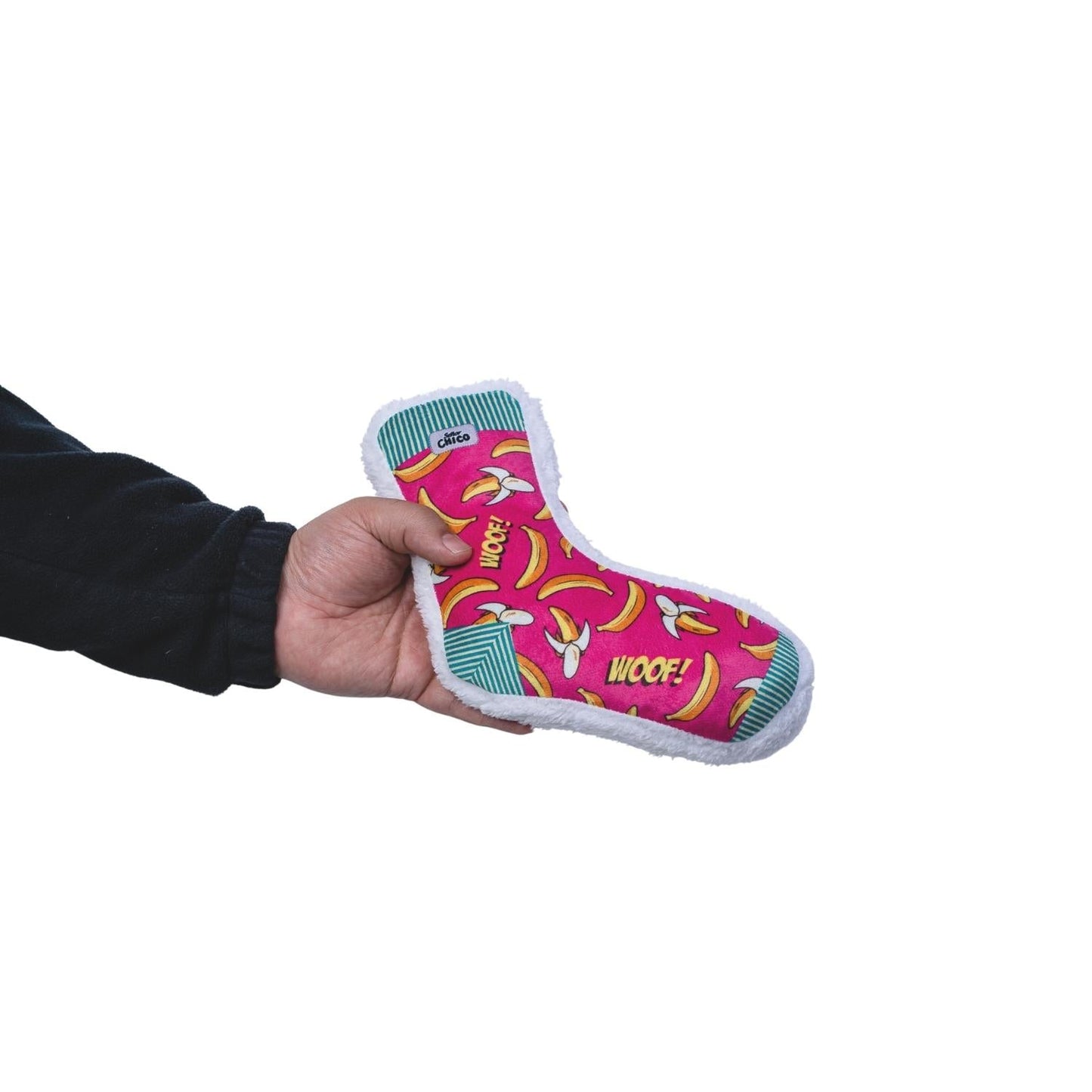 Squeaking Banana Plush Sock Dog Toy