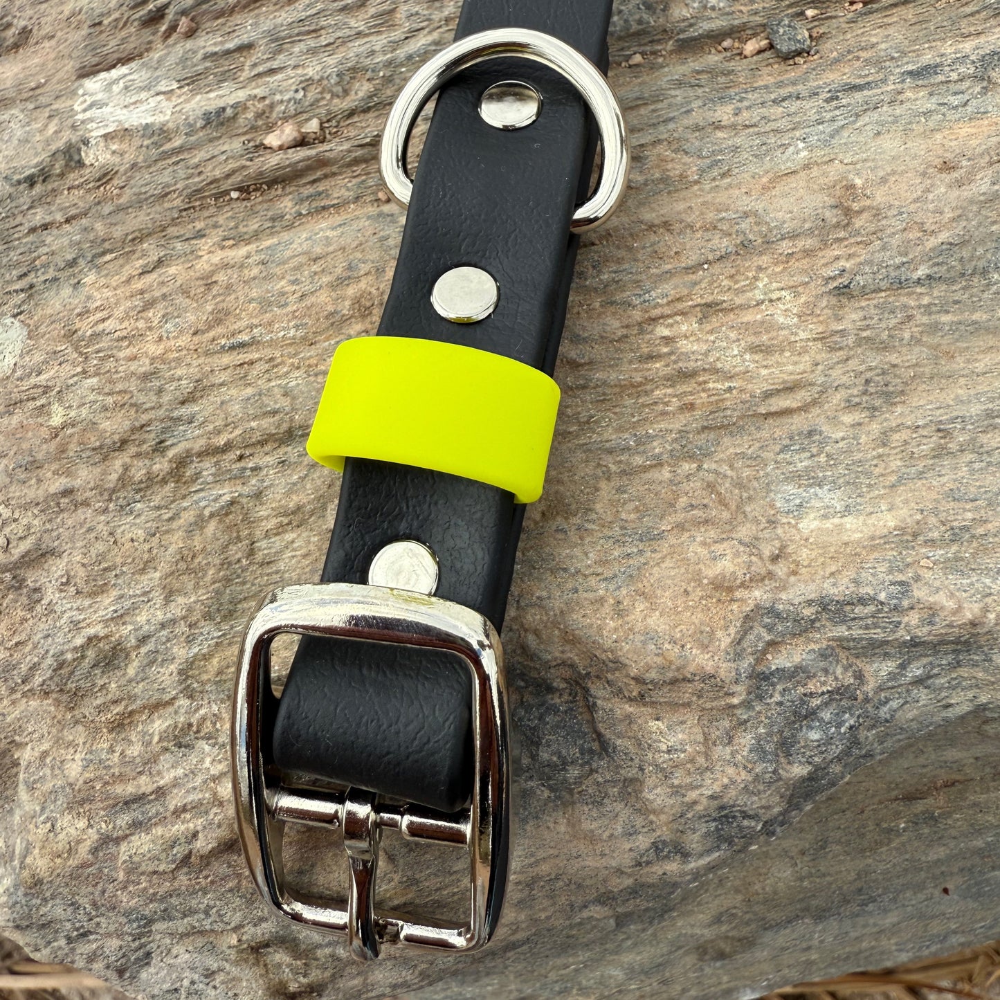 Black Adjustable Biothane Collar