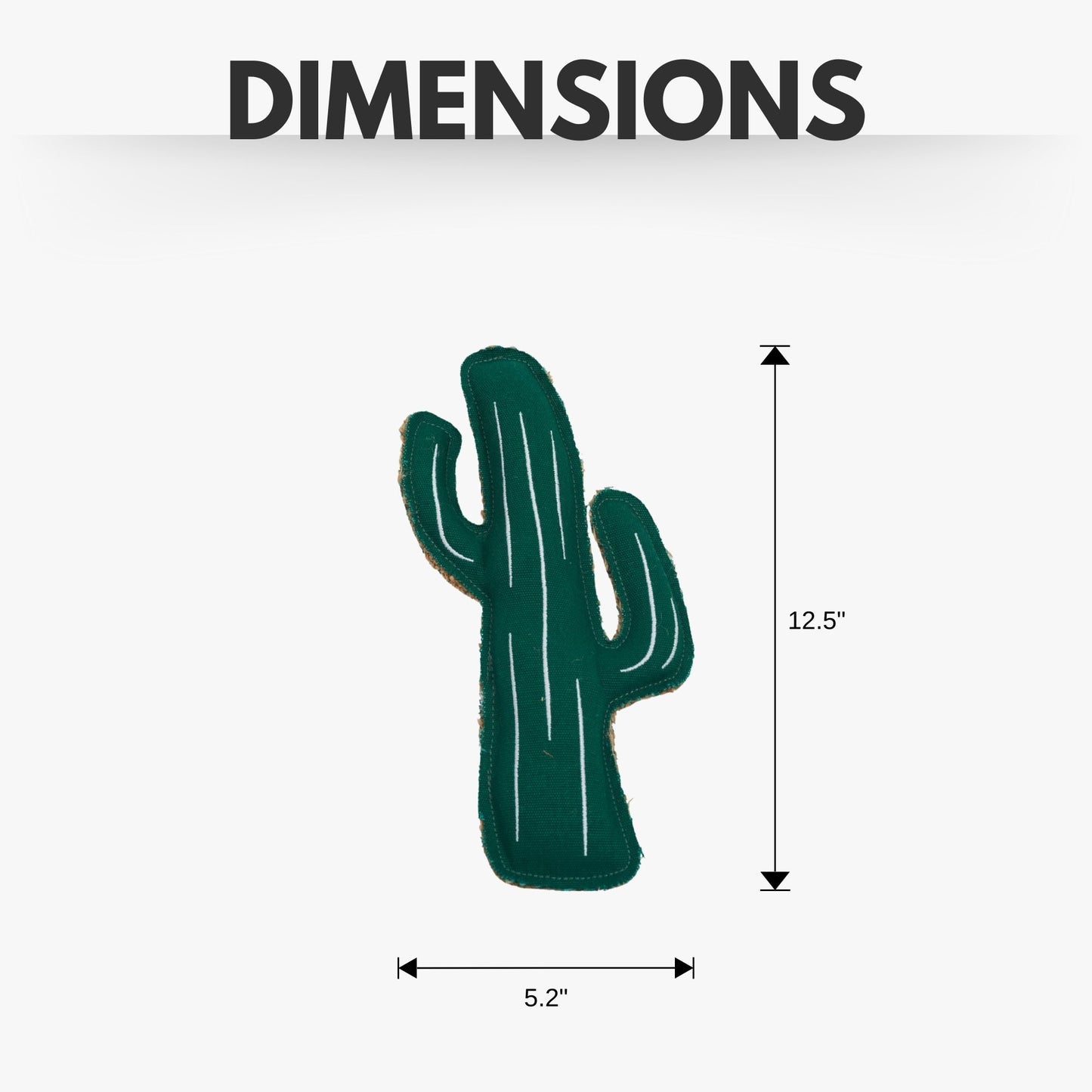 Sustainable Canvas & Jute Cactus Dog Toy
