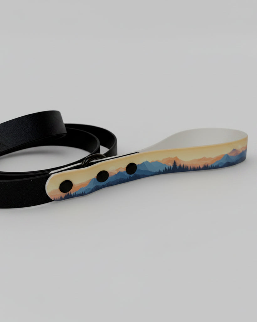 Mountain Pattern Biothane Dog Leash Handle