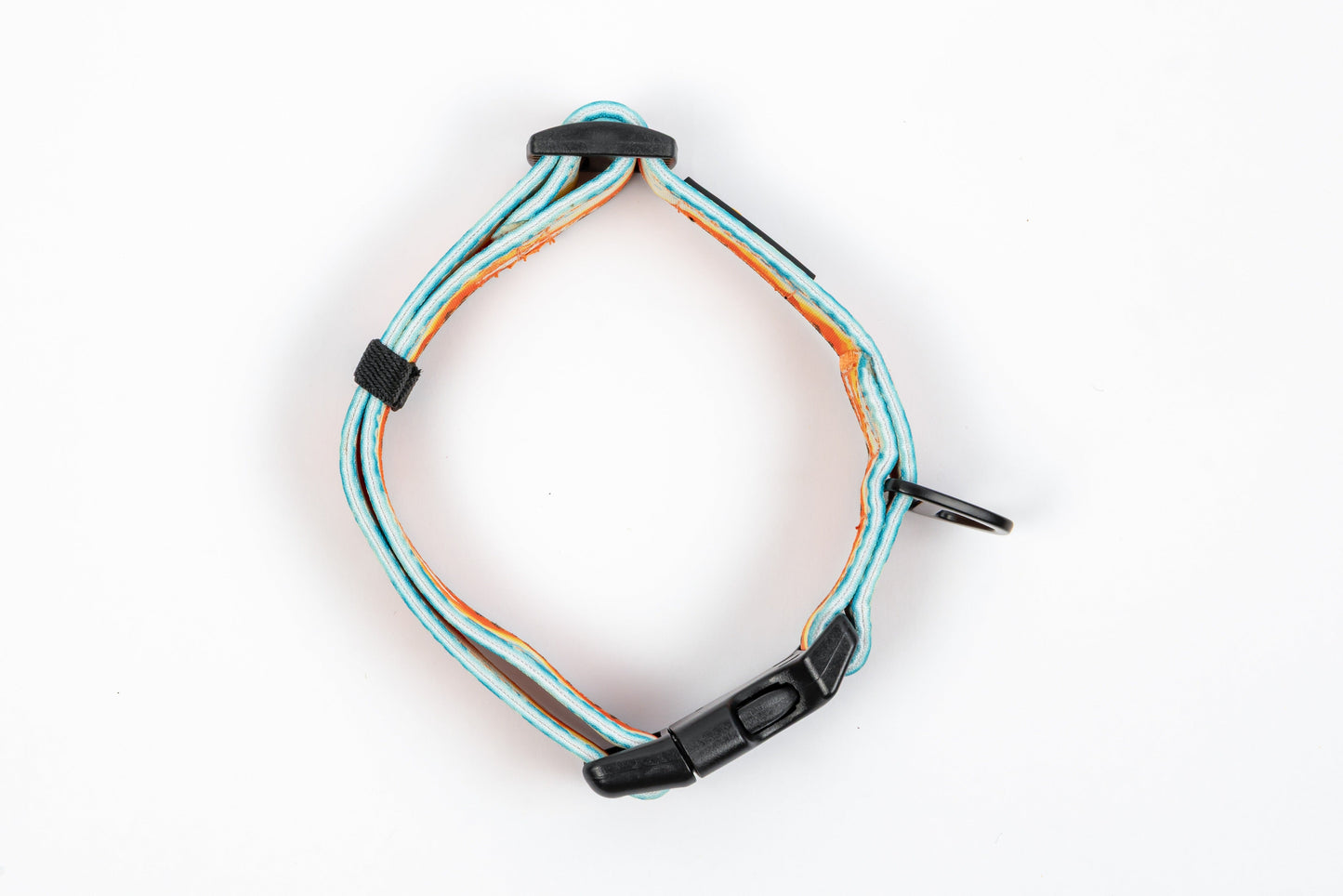Mountainscape Canvas Dog Collar - Orange - Top