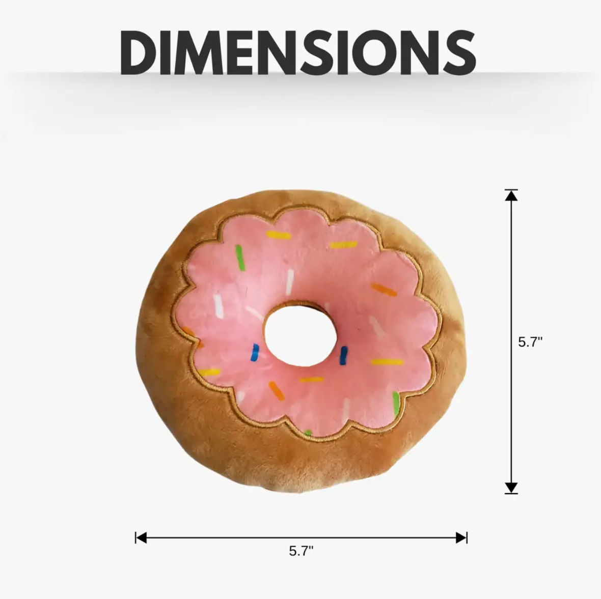 Donut Plush Dog Toy