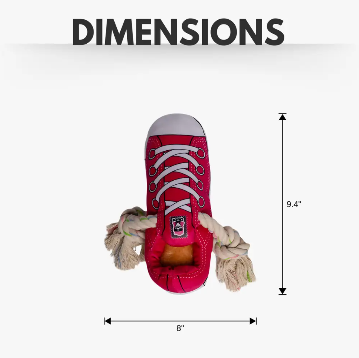 Squeaking Comfort Plush Sneaker Dog Toy