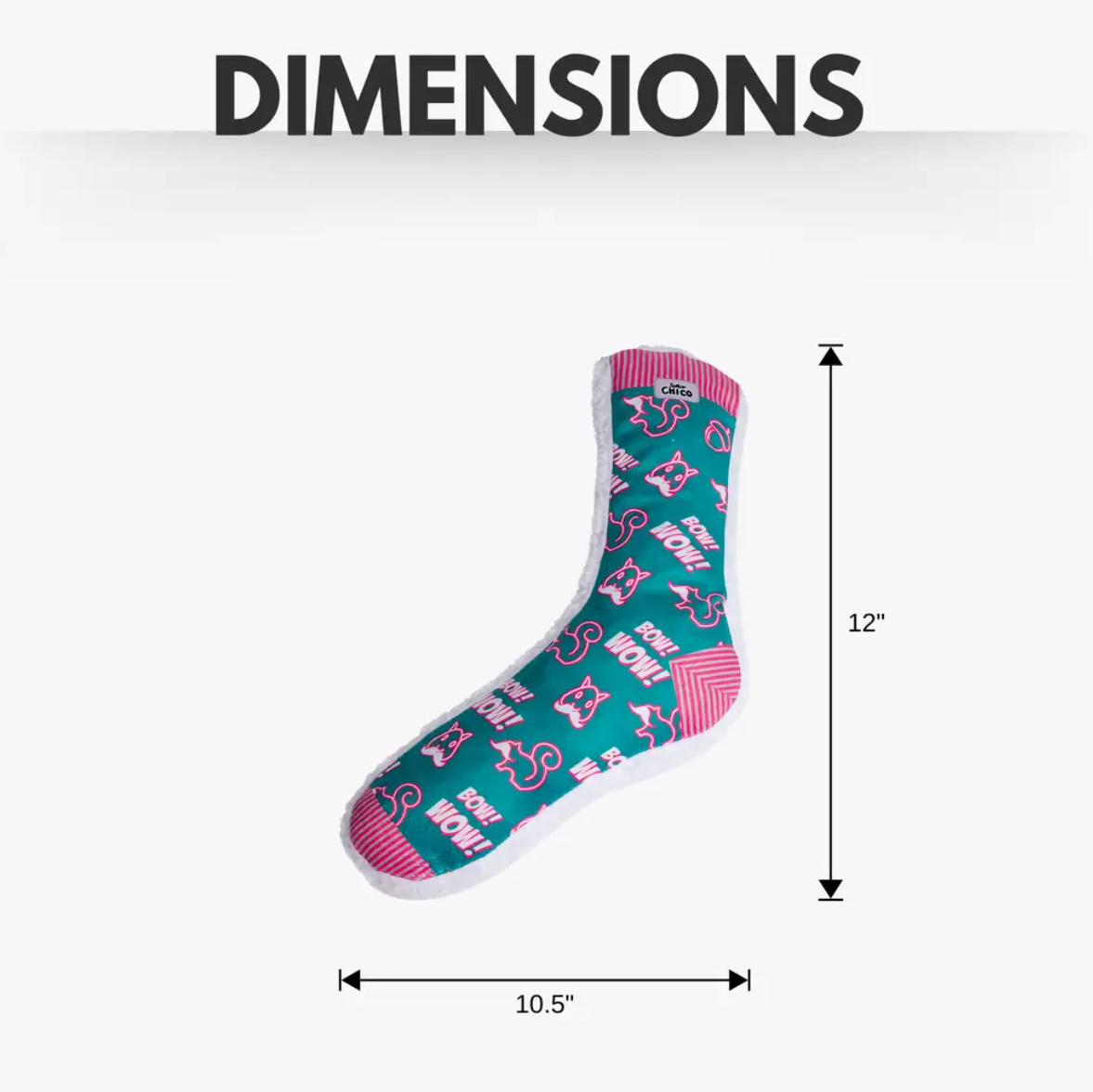 Squeaking Squirrel Plush Sock Dog Toy