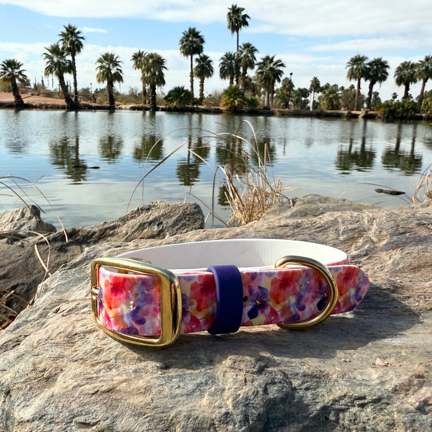 Floral Printed Biothane Collar