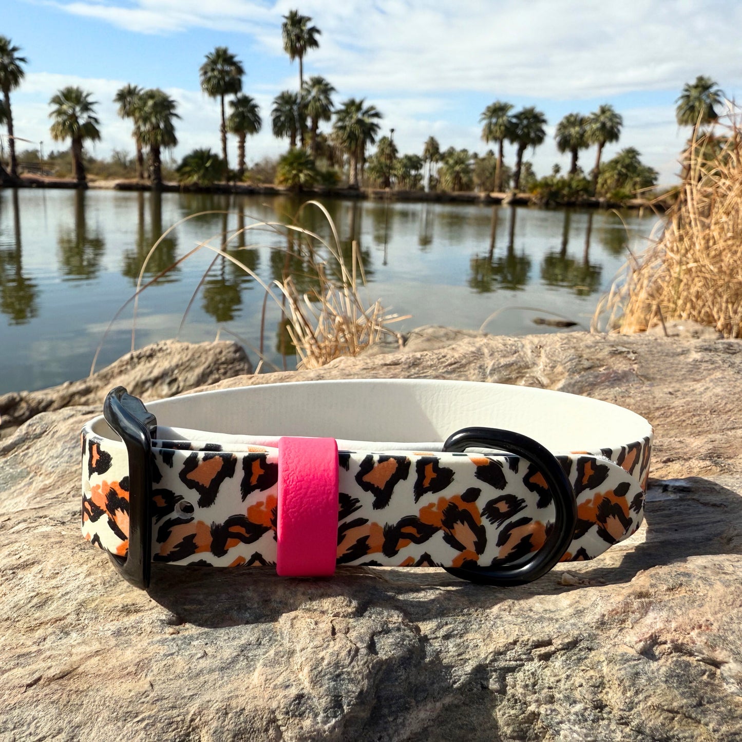 Leopard Printed Biothane Collar