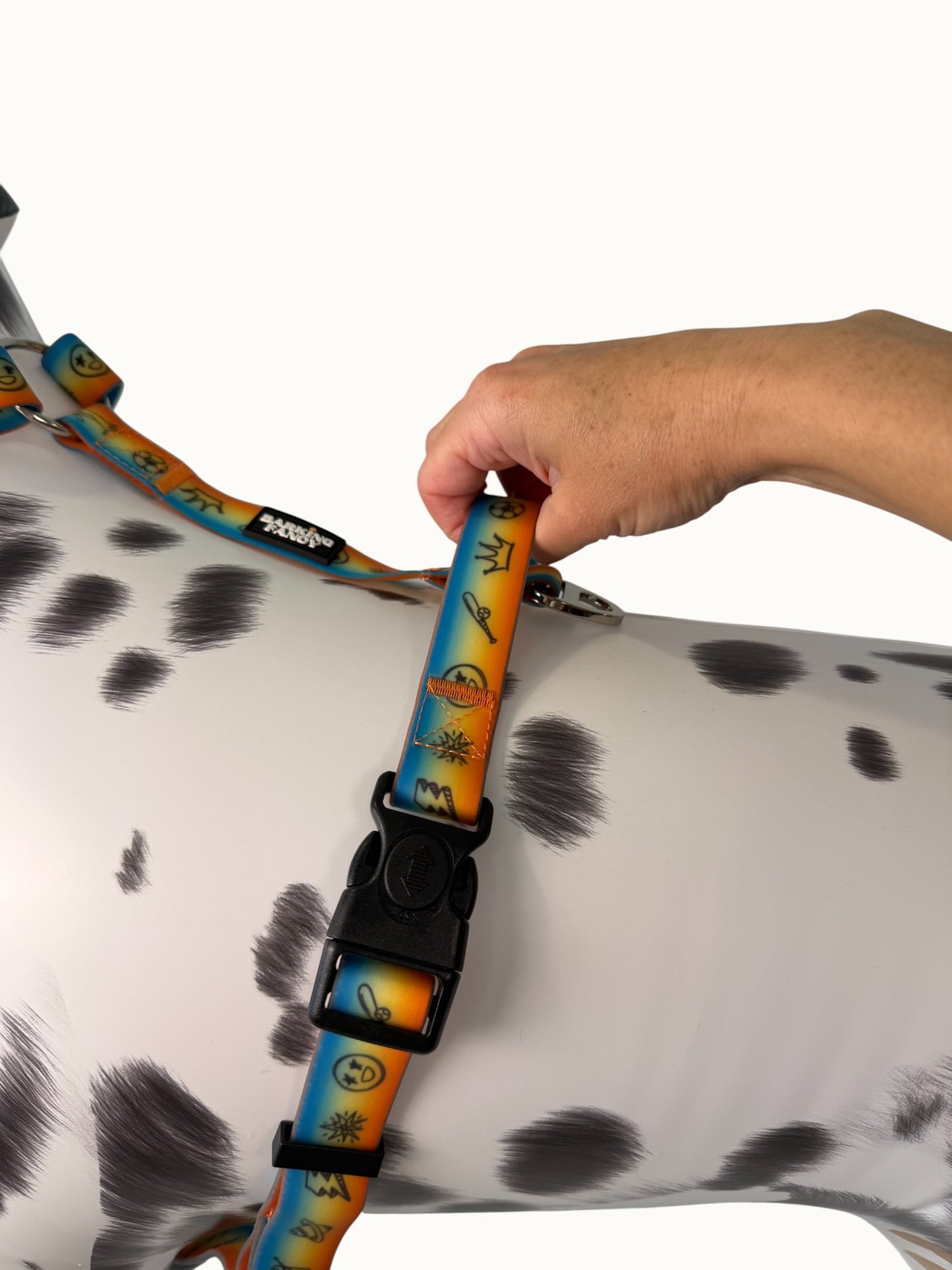 "Doodles" Waterproof Dog Harness - Orange Gradient