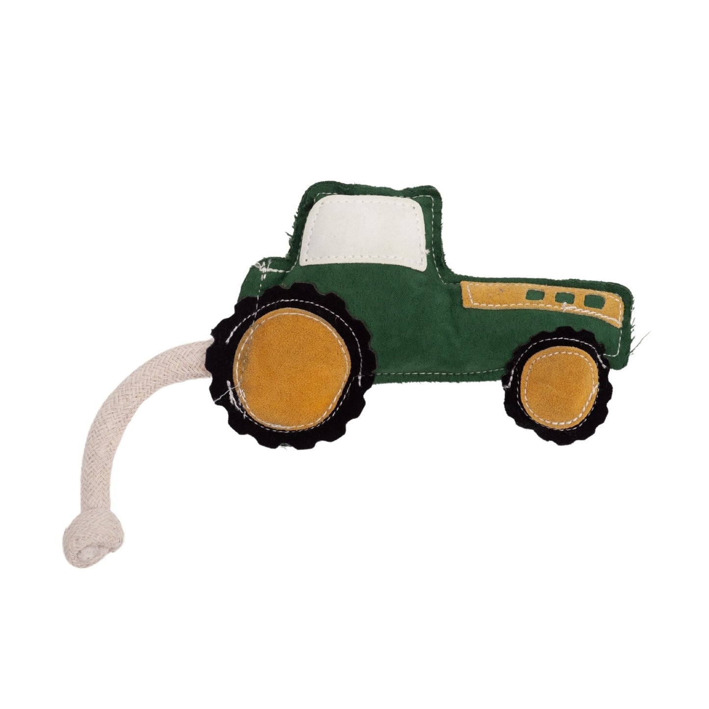 Vegan Leather Tractor Dog Toy