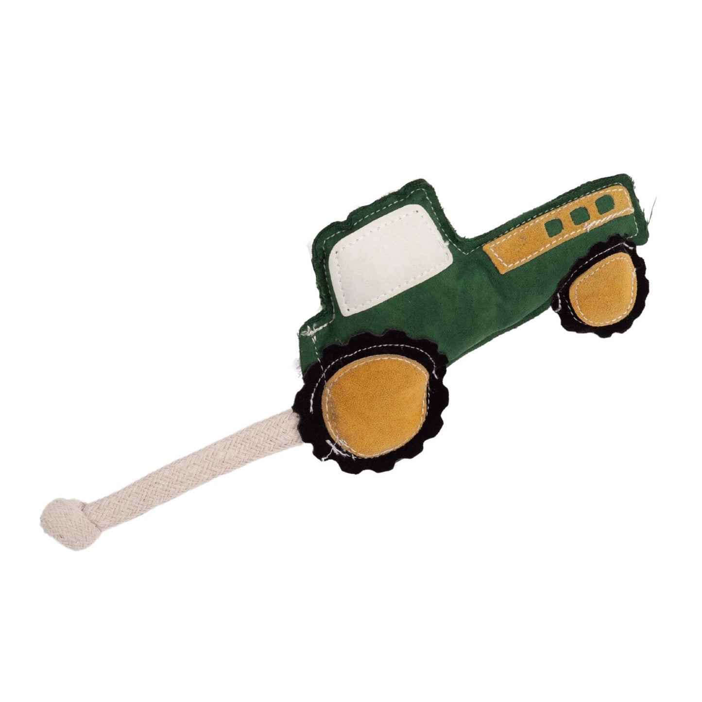 Vegan Leather Tractor Dog Toy