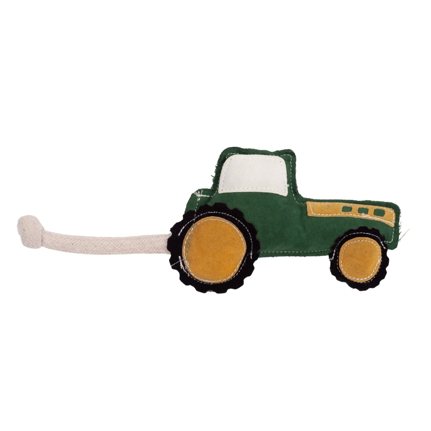 Vegan Leather Tractor Dog Toy