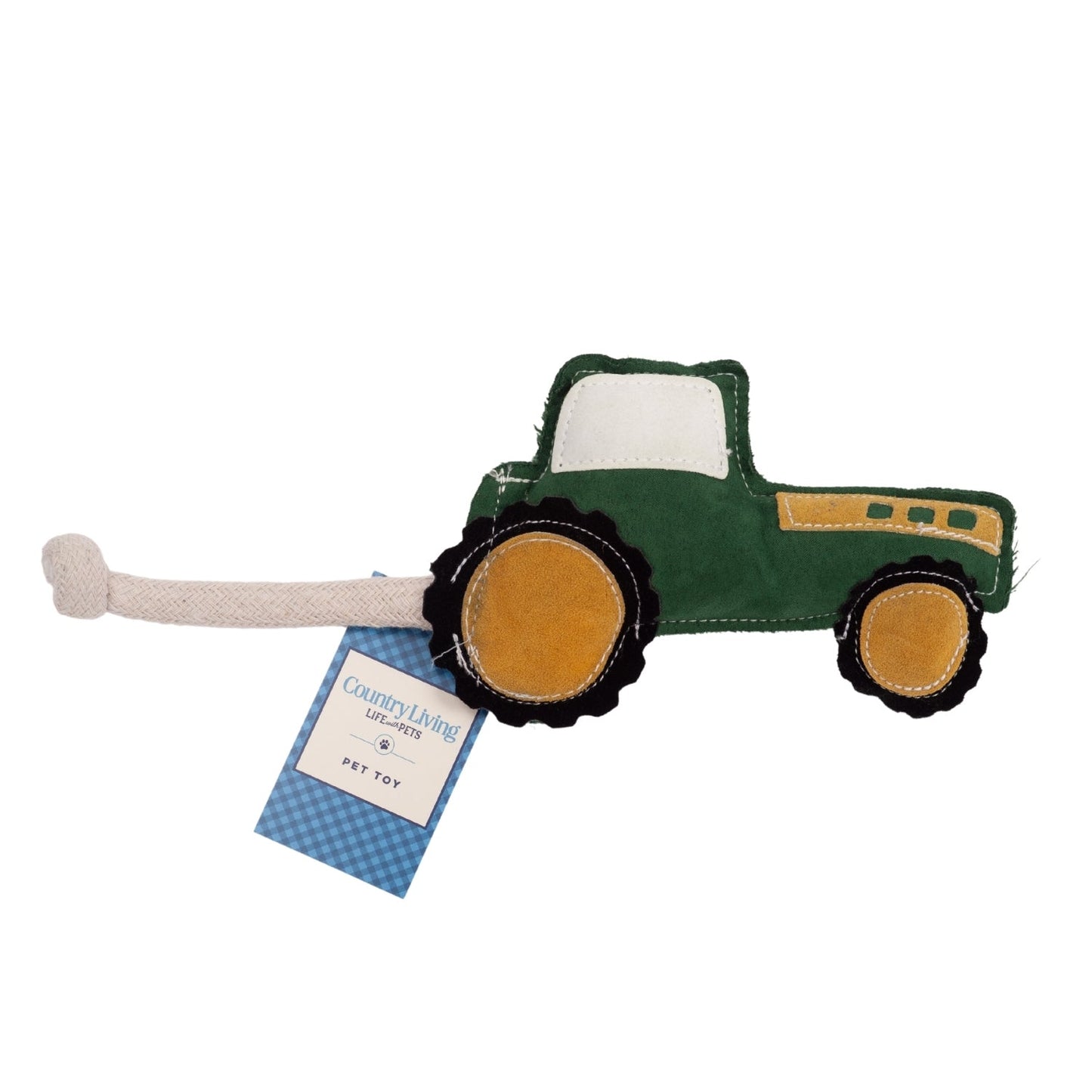 Vegan Leather Tractor Dog Toy