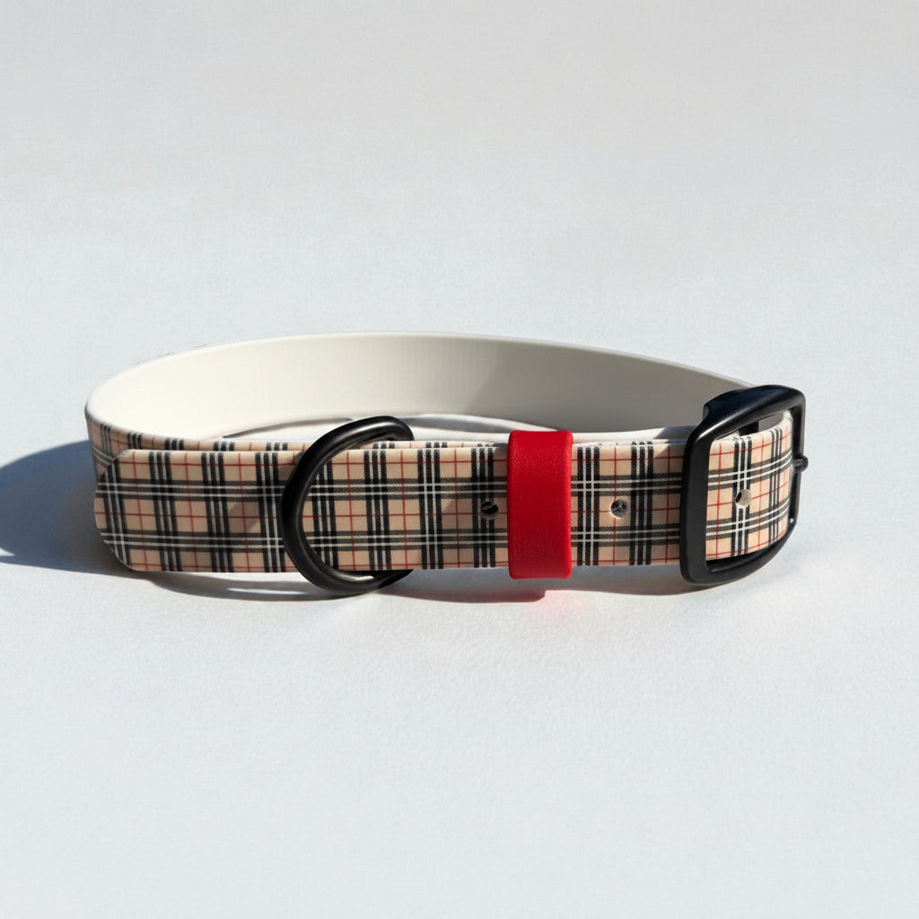 British Plaid Biothane Collar