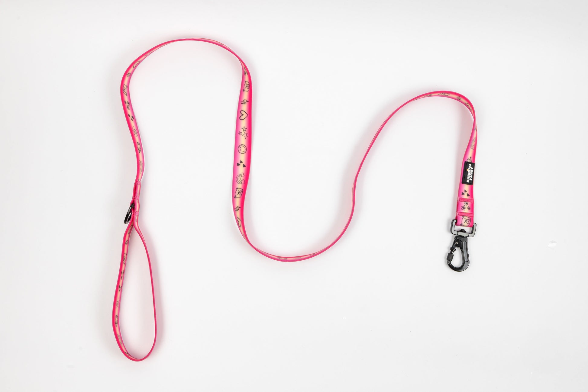 Doodles Waterproof Dog Leash - Pink Gradient - Flat Lay