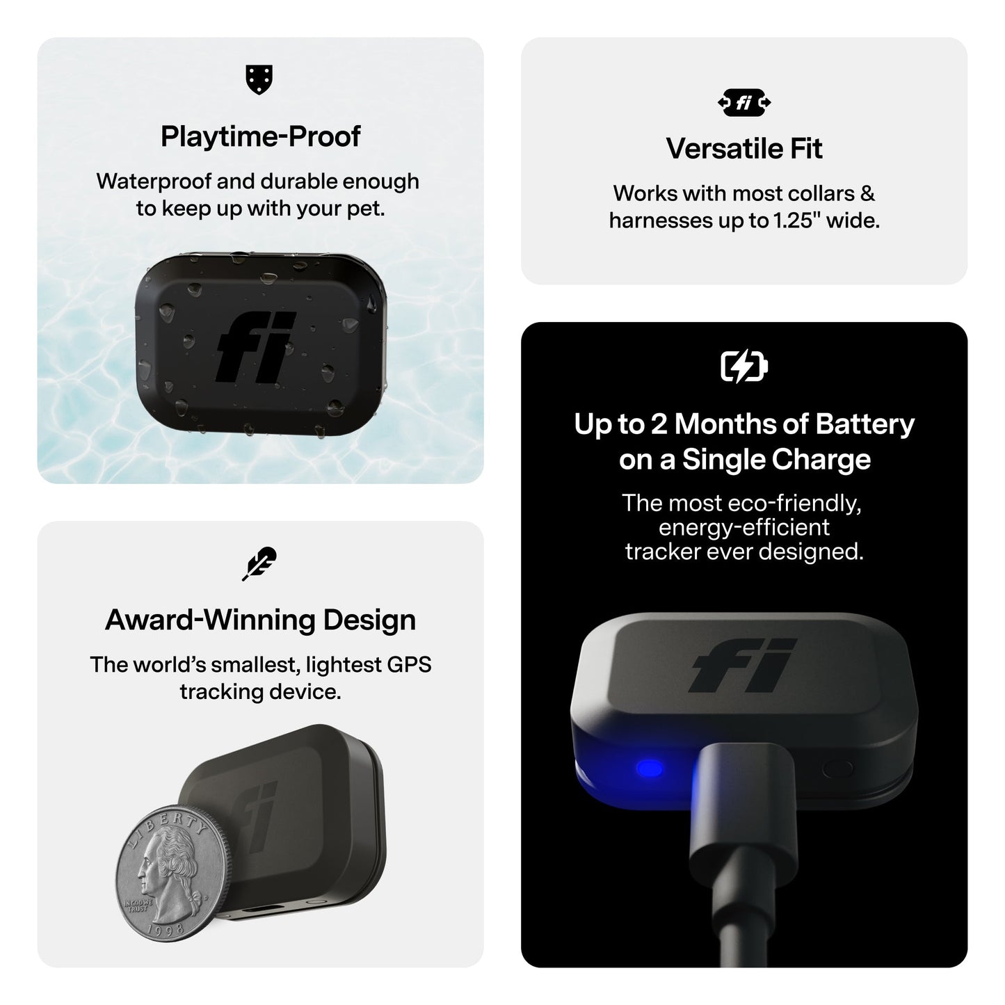 Fi Mini GPS Tracker for Dogs (6-Month Membership Included)