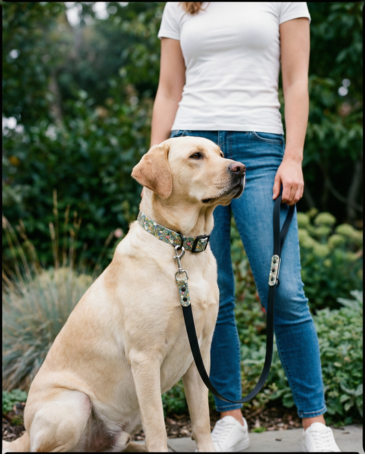 Floral Print Biothane Leash