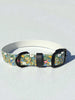 The Floral Print Biothane dog collar on a white background