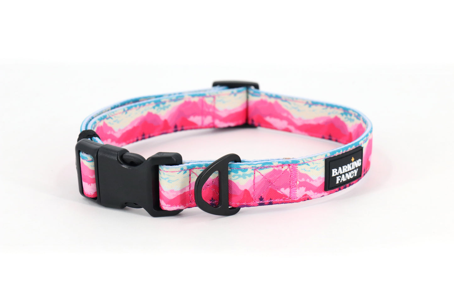 Mountainscape Adjustable Dog Collar - Pink