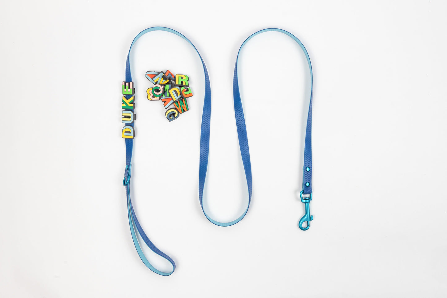 Jelly Waterproof Dog Leash - Blue - Top