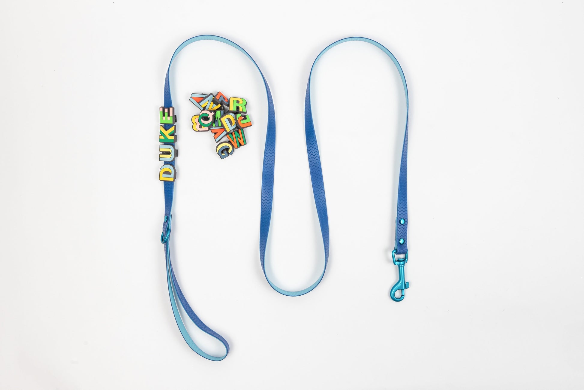 Jelly Waterproof Dog Leash - Blue - Top