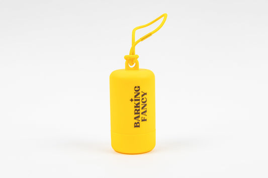 Logo Poop Bag Dispenser - Yellow - Side