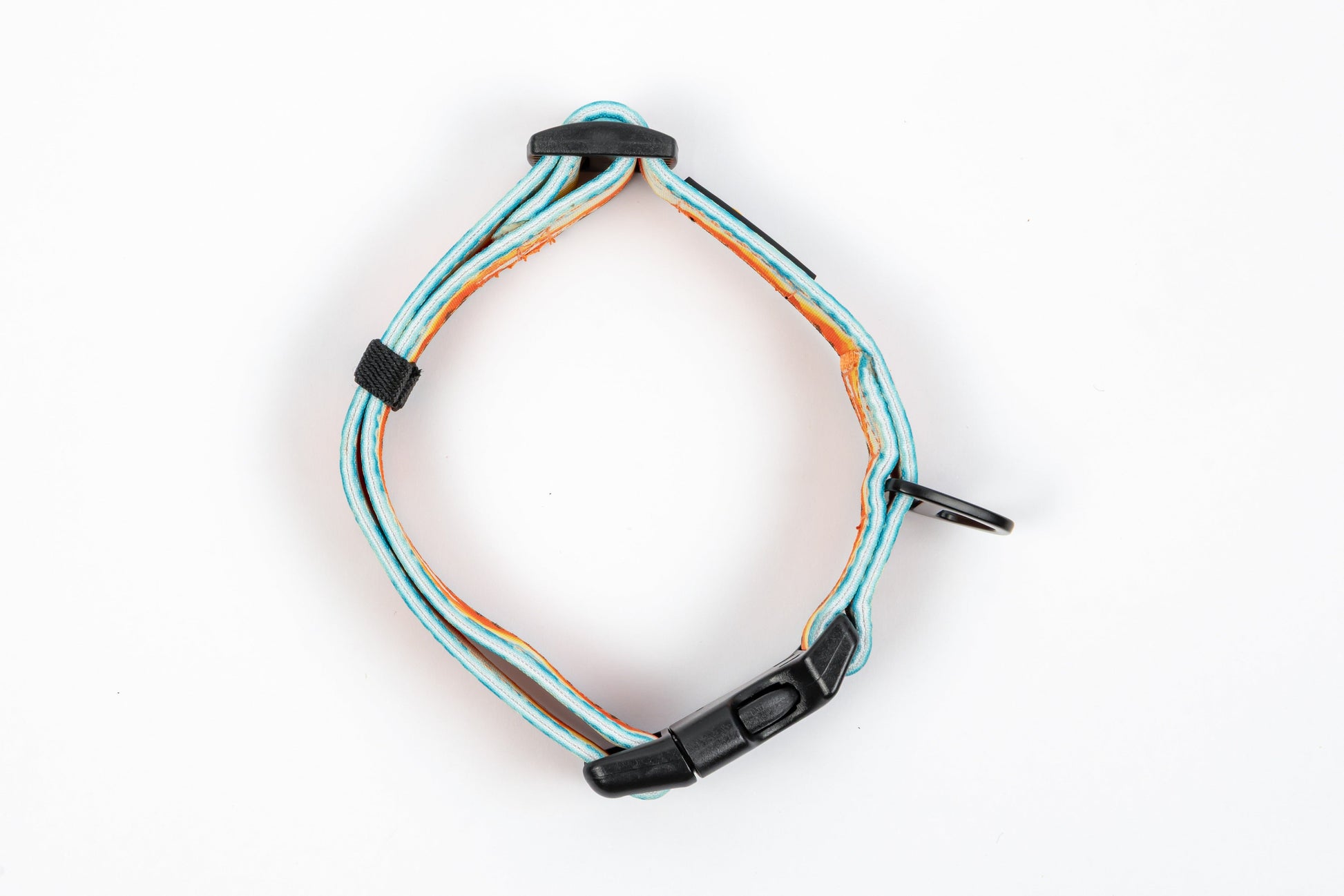 Mountainscape Canvas Dog Collar - Orange - Top