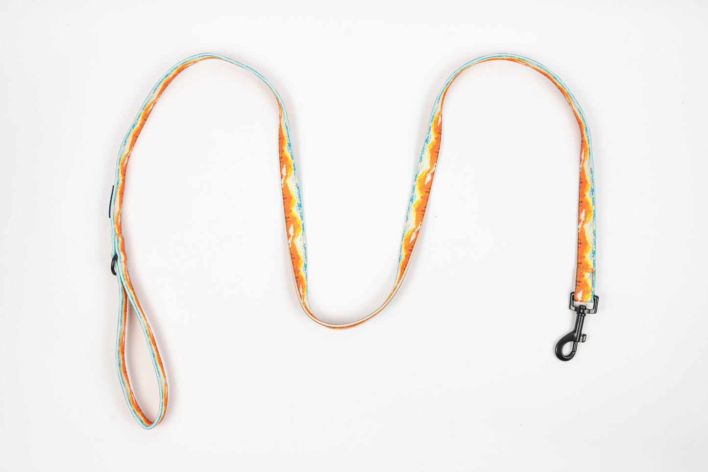 Mountainscape Canvas Dog Leash - Orange - Bottom