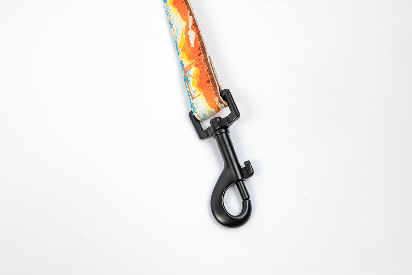 Mountainscape Canvas Dog Leash - Orange - Detail - Snap Hook