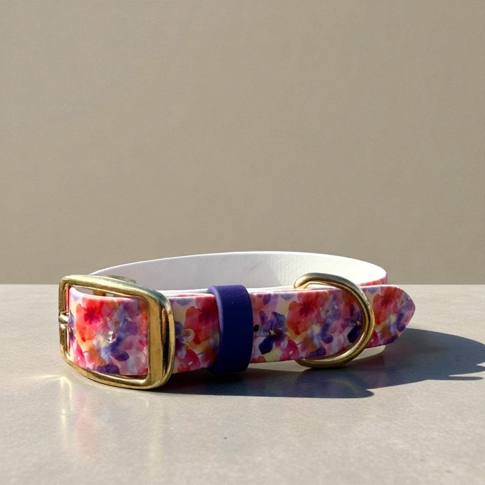 Floral Printed Biothane Collar