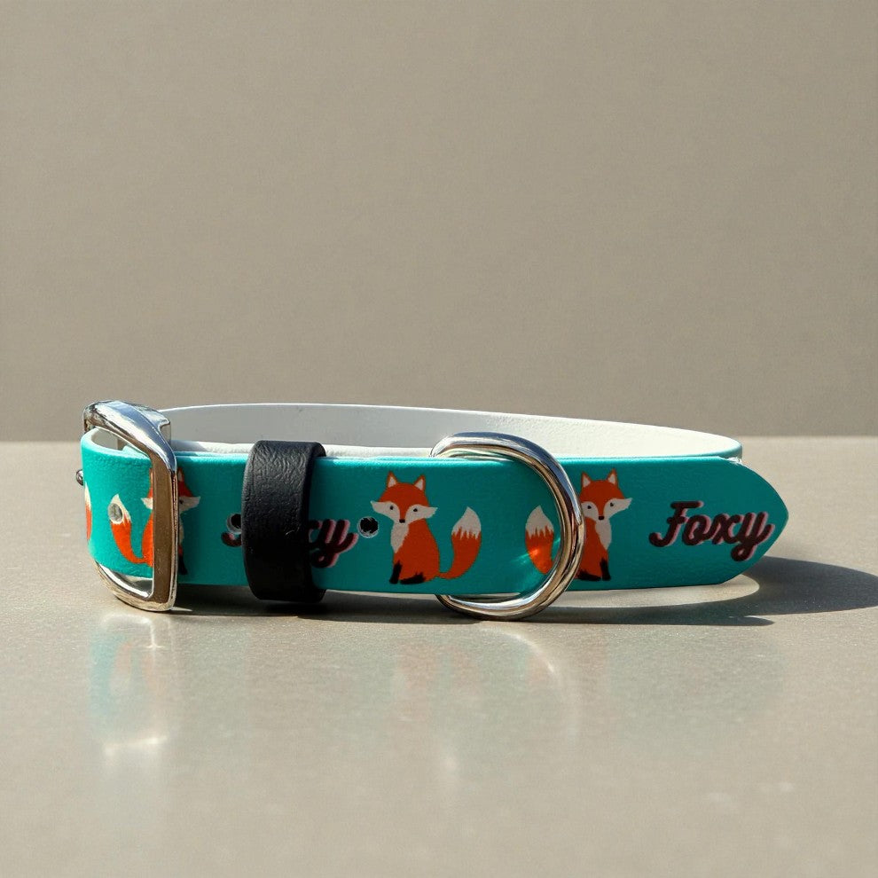 Foxy Printed Biothane Collar