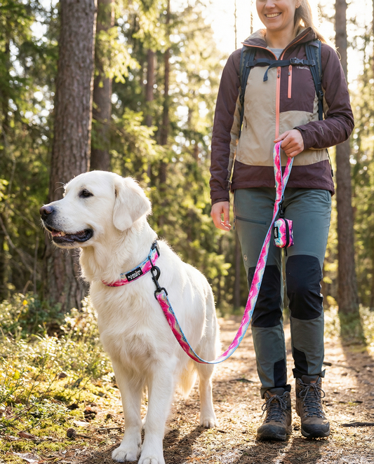 Mountainscape Dog Leash - Pink