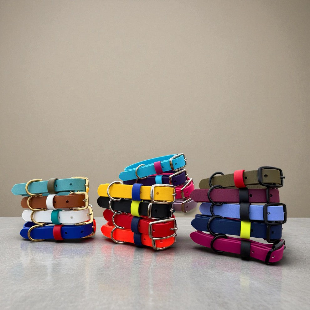 Adjustable Solid Color Biothane Collar