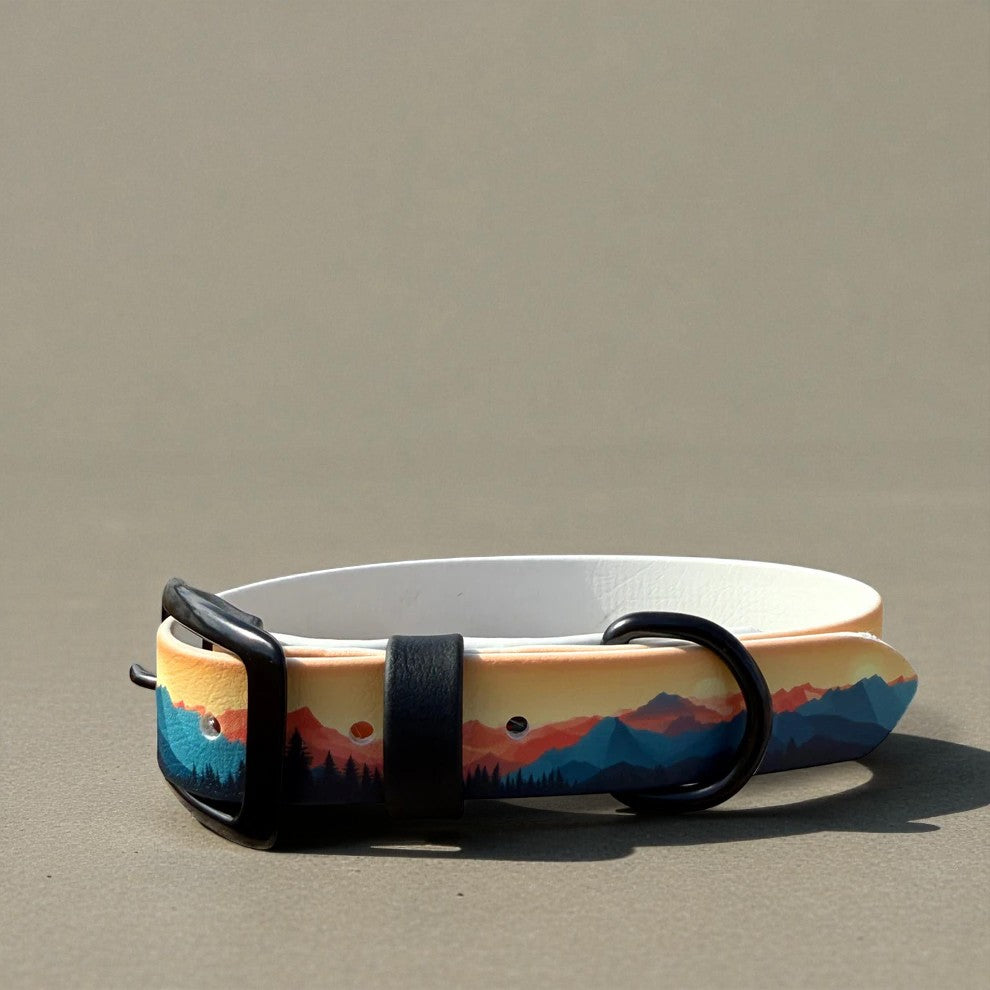 Mountains Printed Biothane Collar