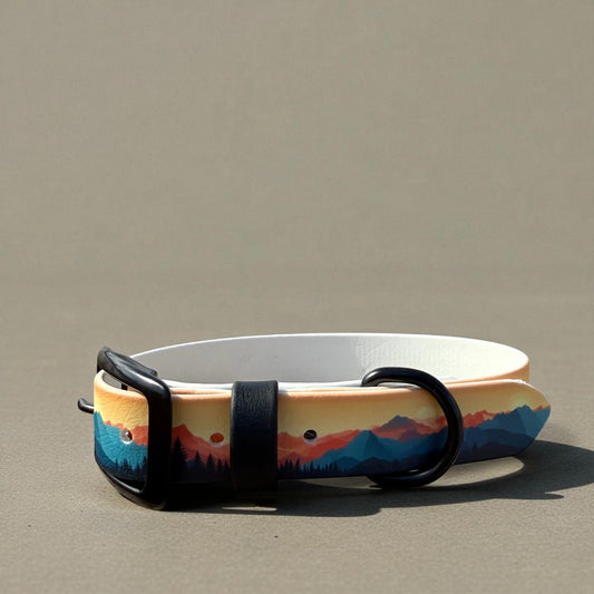 Mountains Printed Biothane Collar