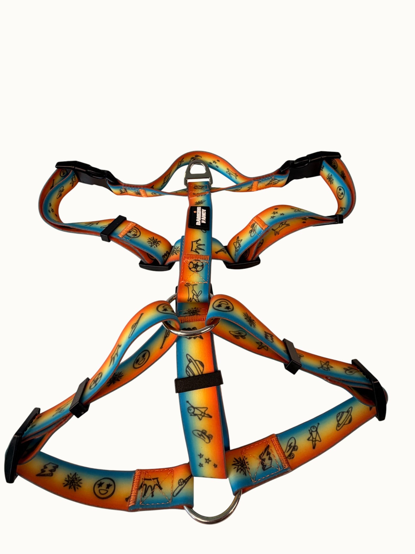 "Doodles" Waterproof Dog Harness - Orange Gradient