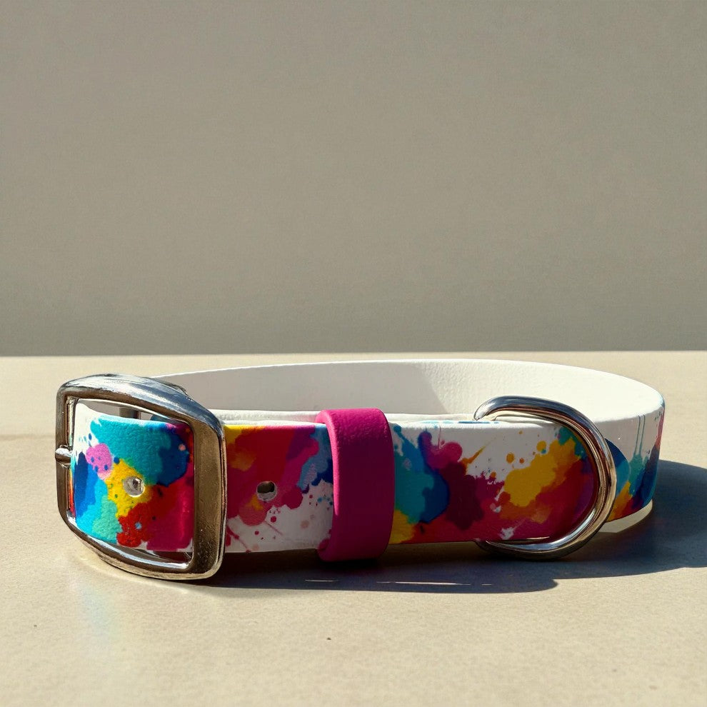 Splatter Paint 1 Printed Biothane Collar