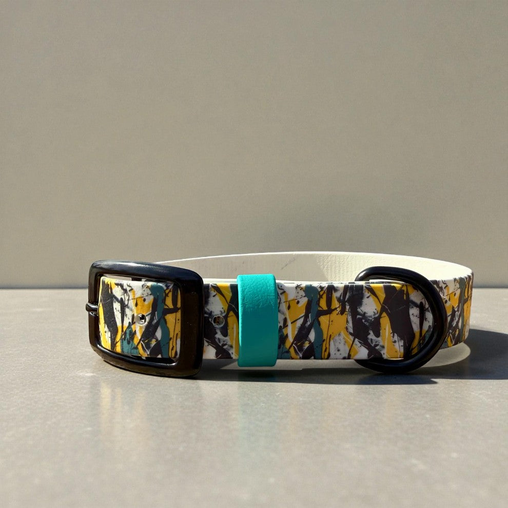 Splatter Paint 2 Printed Biothane Collar