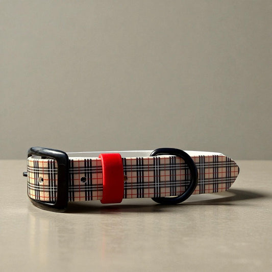 Plaid Printed Biothane Collar