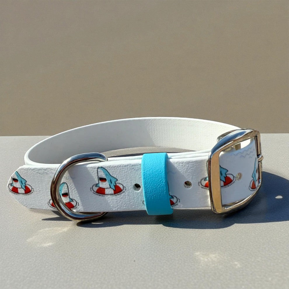 Sharks Printed Biothane Collar