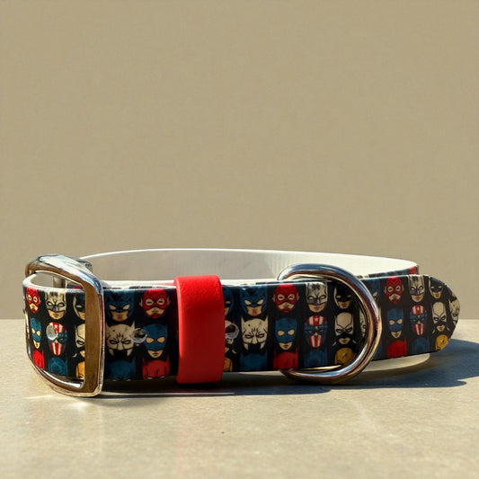Superheroes Printed Biothane Collar